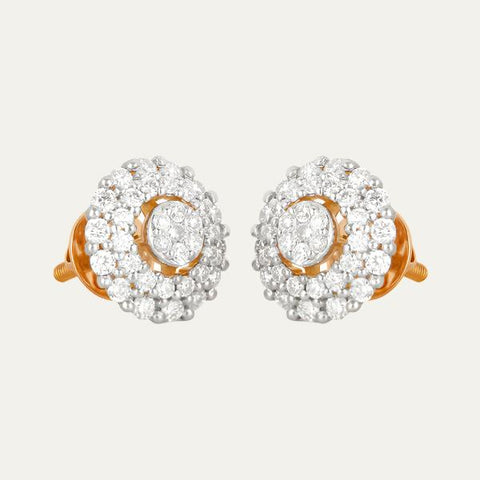 buy women lab grown diamonds aukera dazzle cascade halo ear studs earring