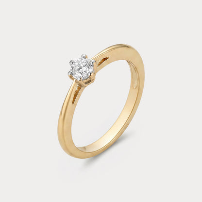 Glowborn Mini-Solitaire Diamond Ring