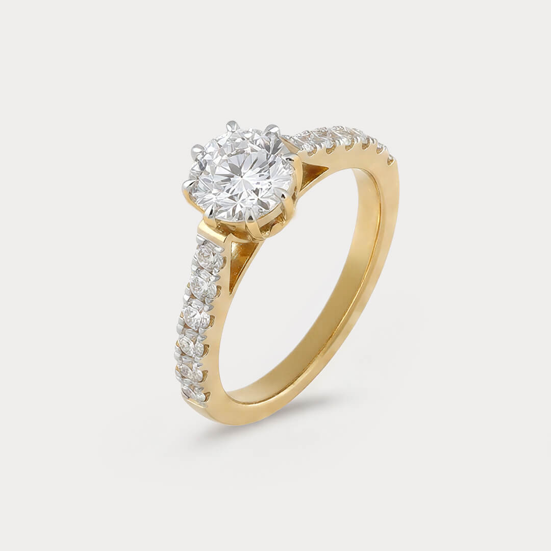 Crownwork Solitaire Diamond Ring