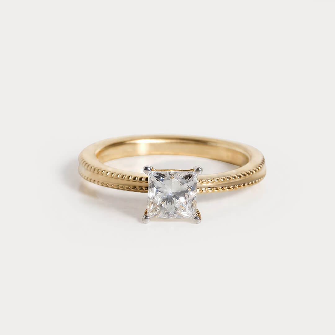 Rivet Mini-Solitaire Diamond Ring