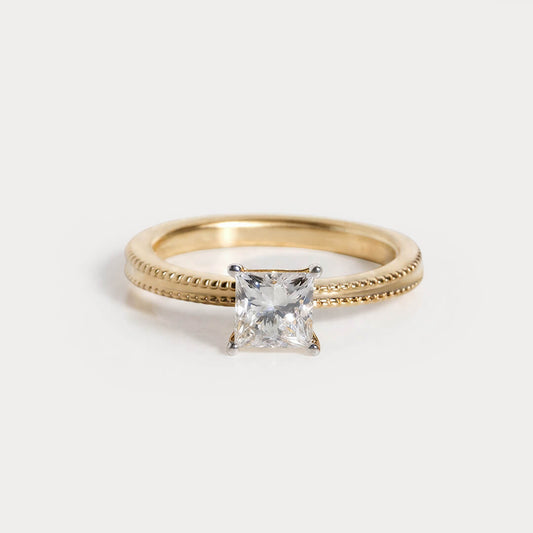 Rivet Mini-Solitaire Diamond Ring