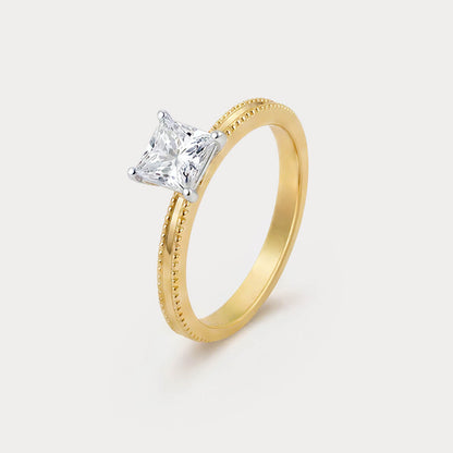 Rivet Mini-Solitaire Diamond Ring