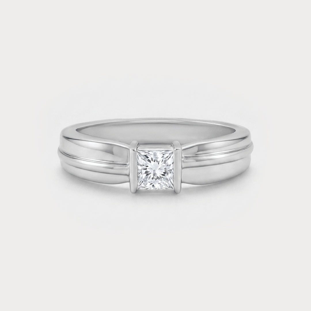 Sterling Diamond Men's Ring