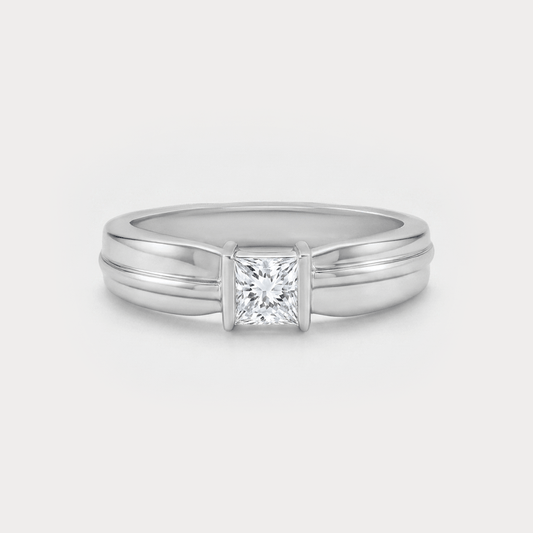 Sterling Diamond Men's Ring