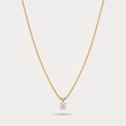 Lumière Solitaire Diamond Pendant Chain