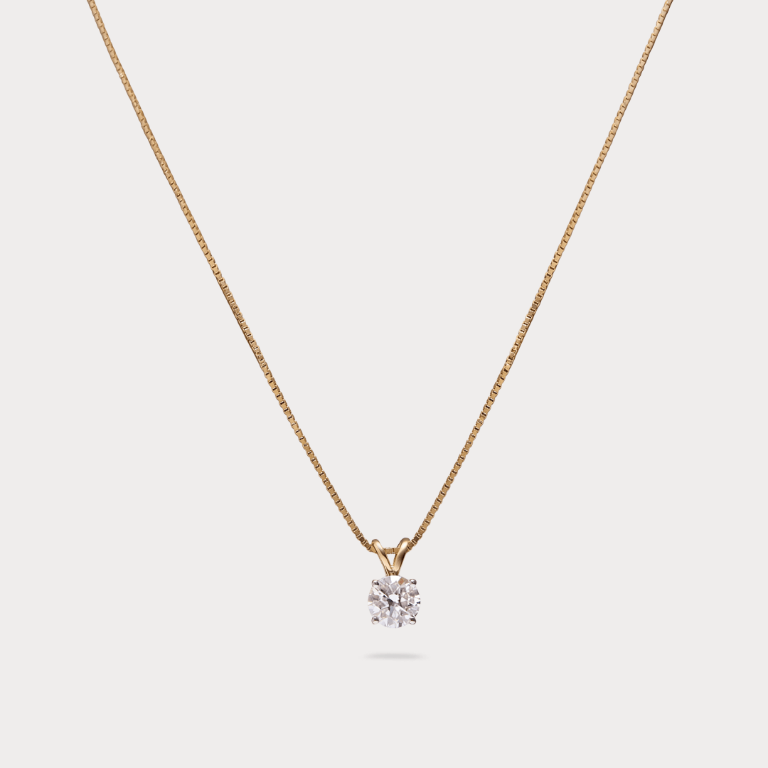 Prestigia Solitaire Diamond Pendant Chain