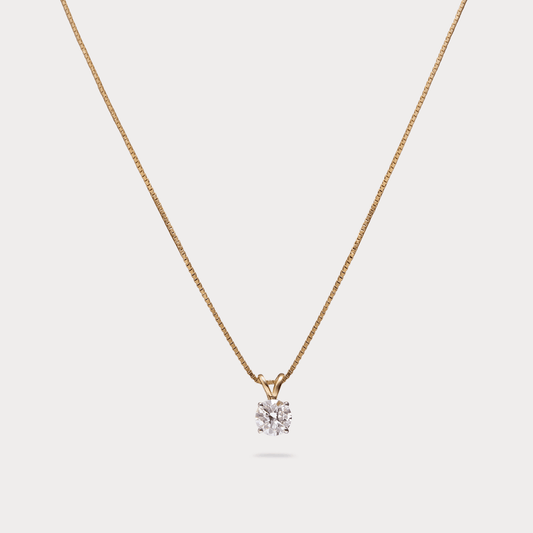 Prestigia Solitaire Diamond Pendant Chain