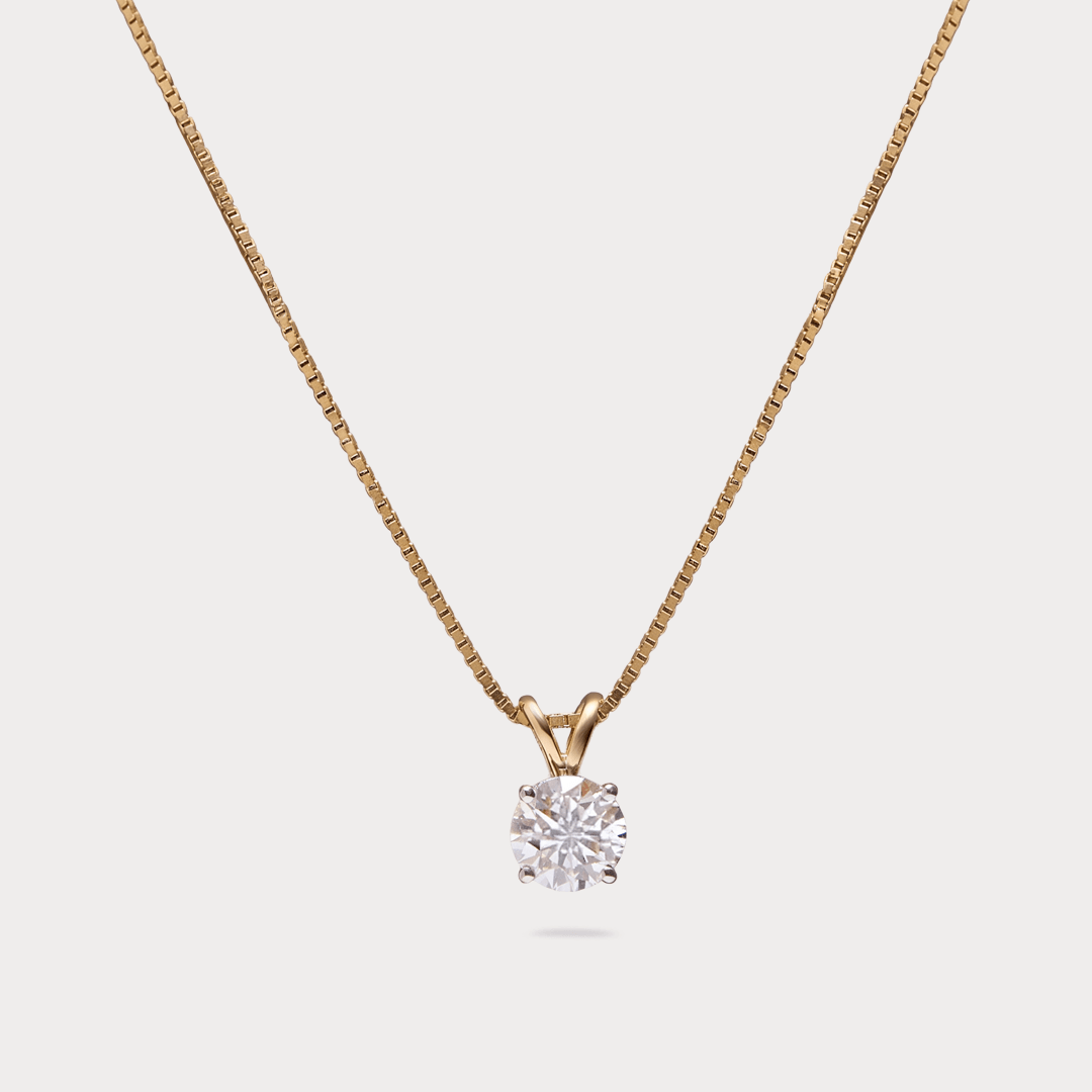 Prestigia Solitaire Diamond Pendant Chain