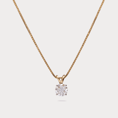 Prestigia Solitaire Diamond Pendant Chain