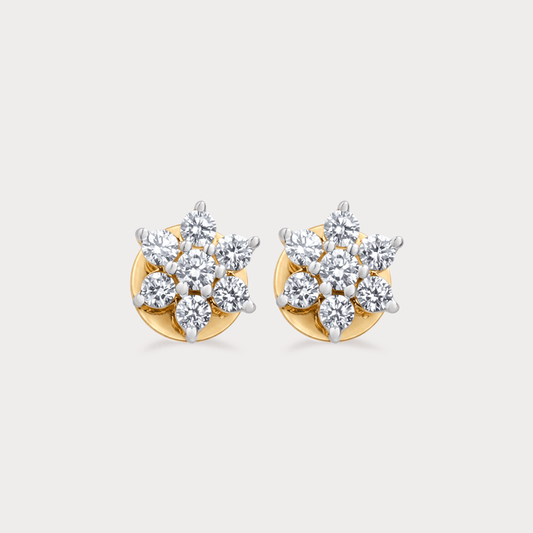 Mosslight Floral Nakshatra Diamond EarRing