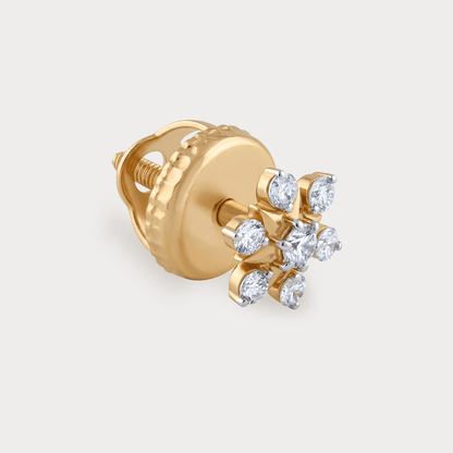 Vine Floral Nakshatra Diamond EarRing