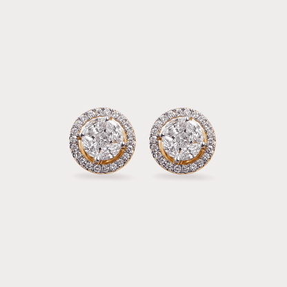 Sunbeam Halo Diamond Studs