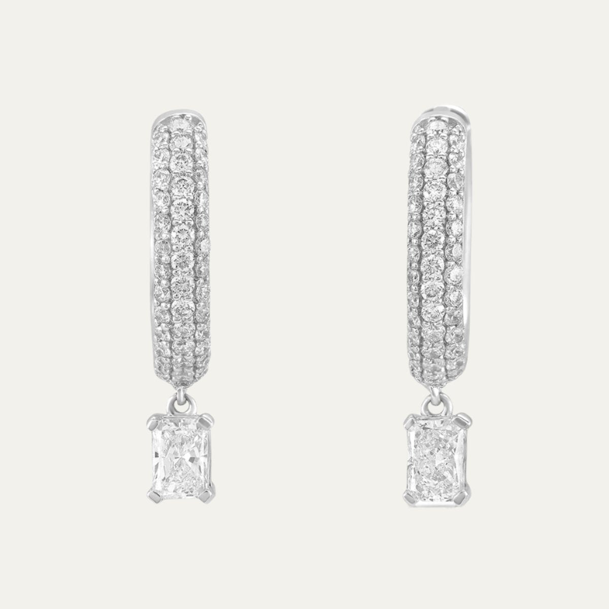 Aukera Lab Grown Diamonds-Dazzling Infinity Diamond Hoops