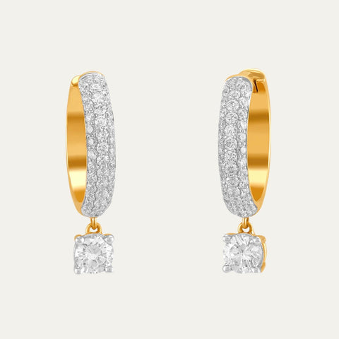 lab grown diamond golden revelation earrings