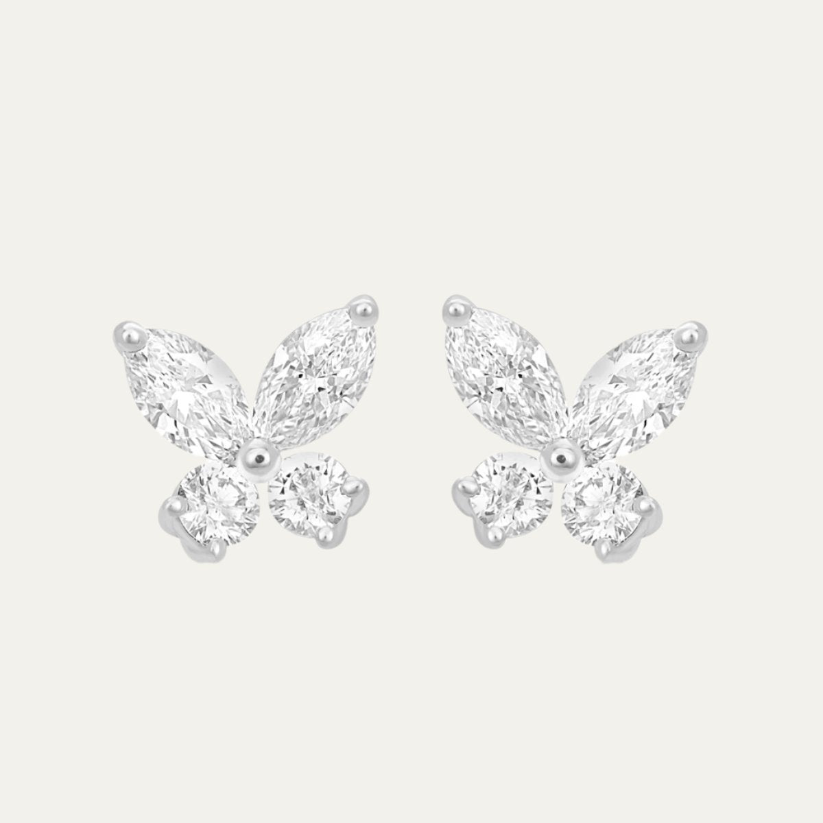 Lab grown Diamond Butterfly Earrings