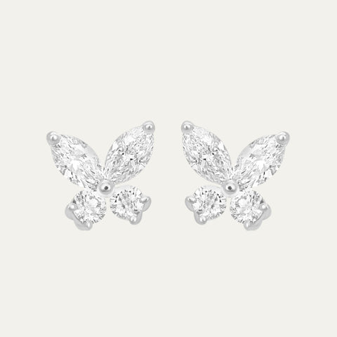 Lab grown Diamond Butterfly Earrings