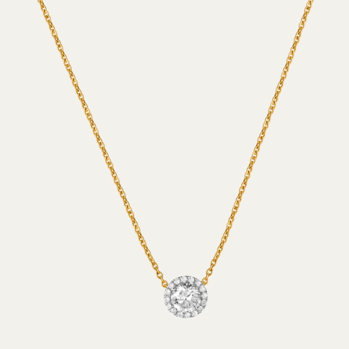 Aukera-Dazzling Ruby Halo Diamond Pendant
