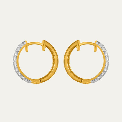 light weight yellow gold hoop earrings