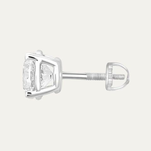 18k white gold earrings studs