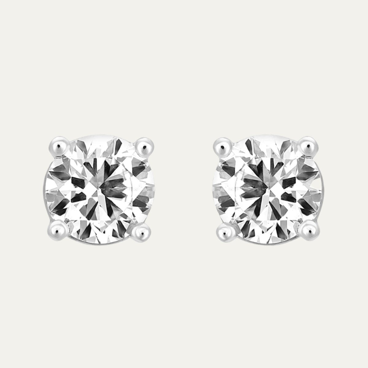 Aukera Timeless Gold Reflections Solitaire Studs