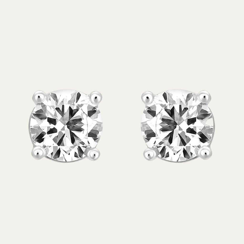 Aukera Timeless Gold Reflections Solitaire Studs