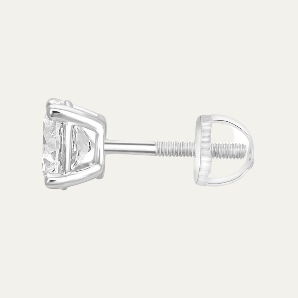 lab grown diamond timeless gold reflections solitaire studs