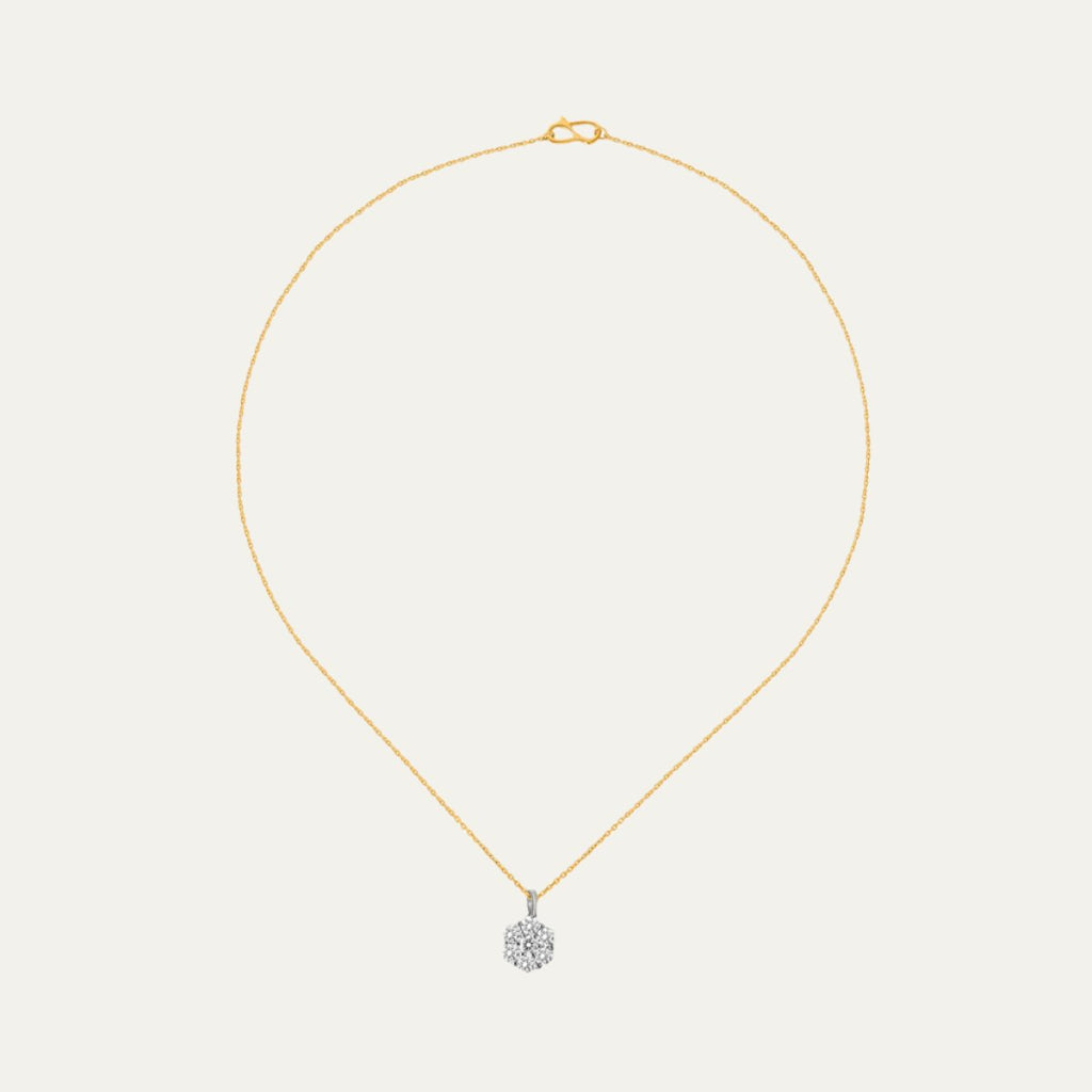 lab grown diamonds aukera luminous petals flower pendant