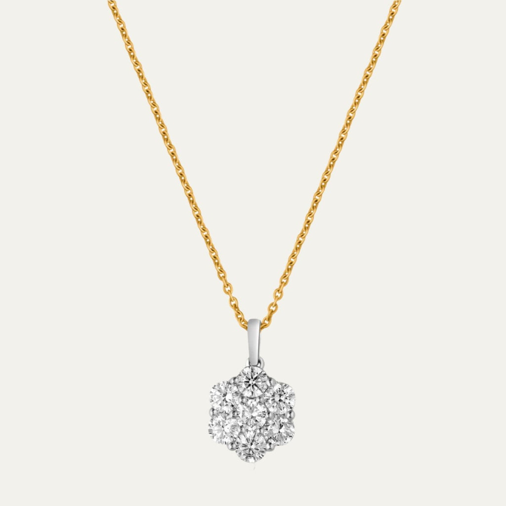 buy women lab grown diamonds aukera luminous petals flower pendant