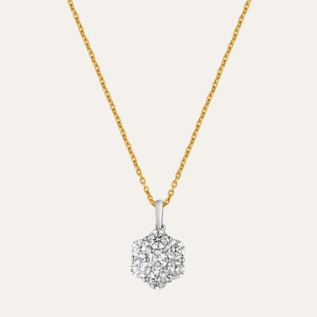 buy women lab grown diamonds aukera luminous petals flower pendant