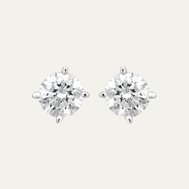 lab grown diamond mini solitaire studs