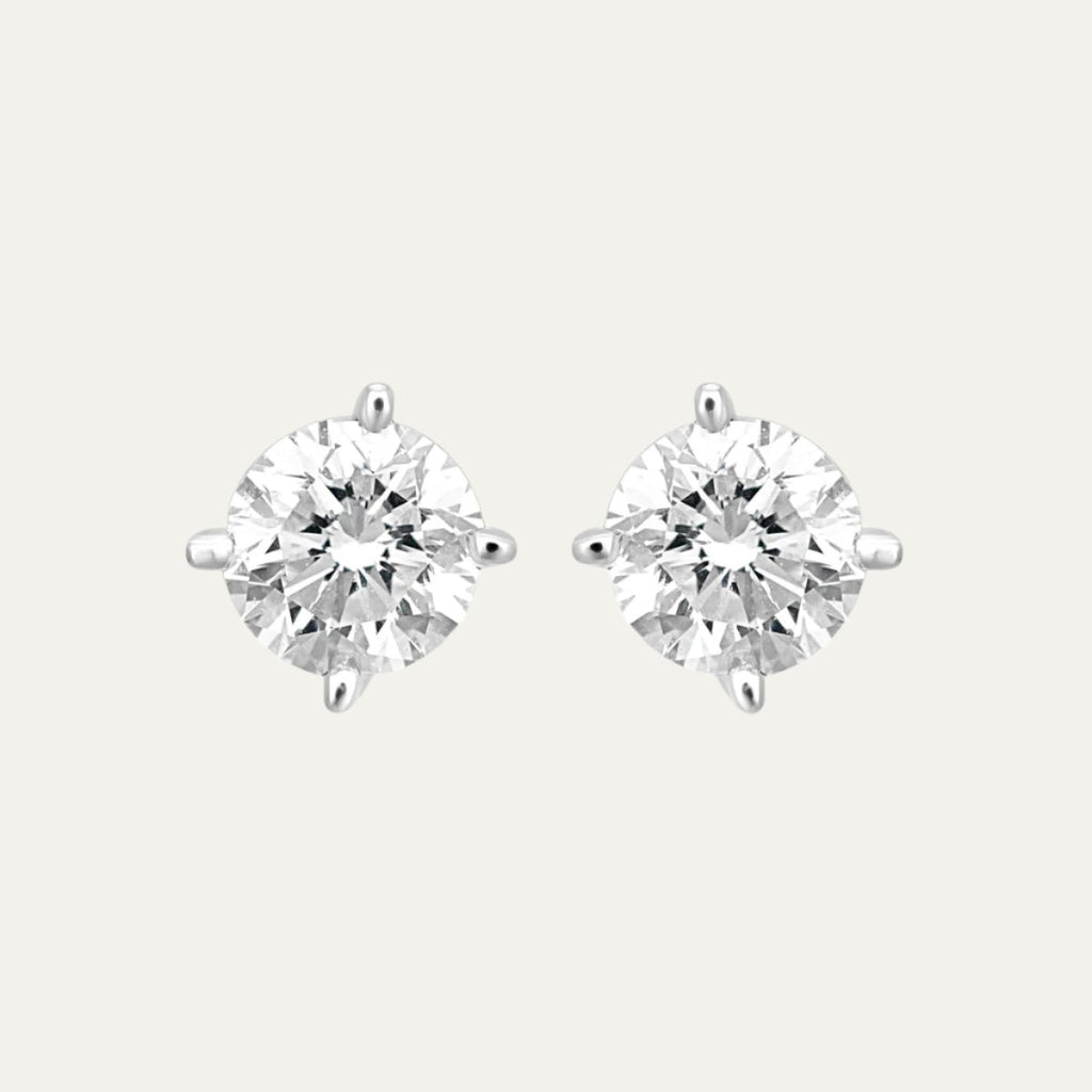 lab grown diamond mini solitaire studs