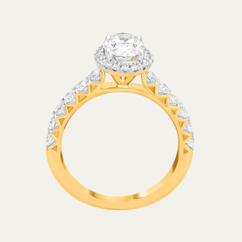 diamond jewellery oval symphony ring