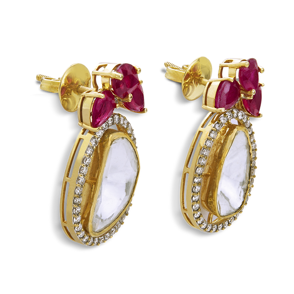 AUKERA SOVEREIGN SOUVENIR POLKI EARRINGS