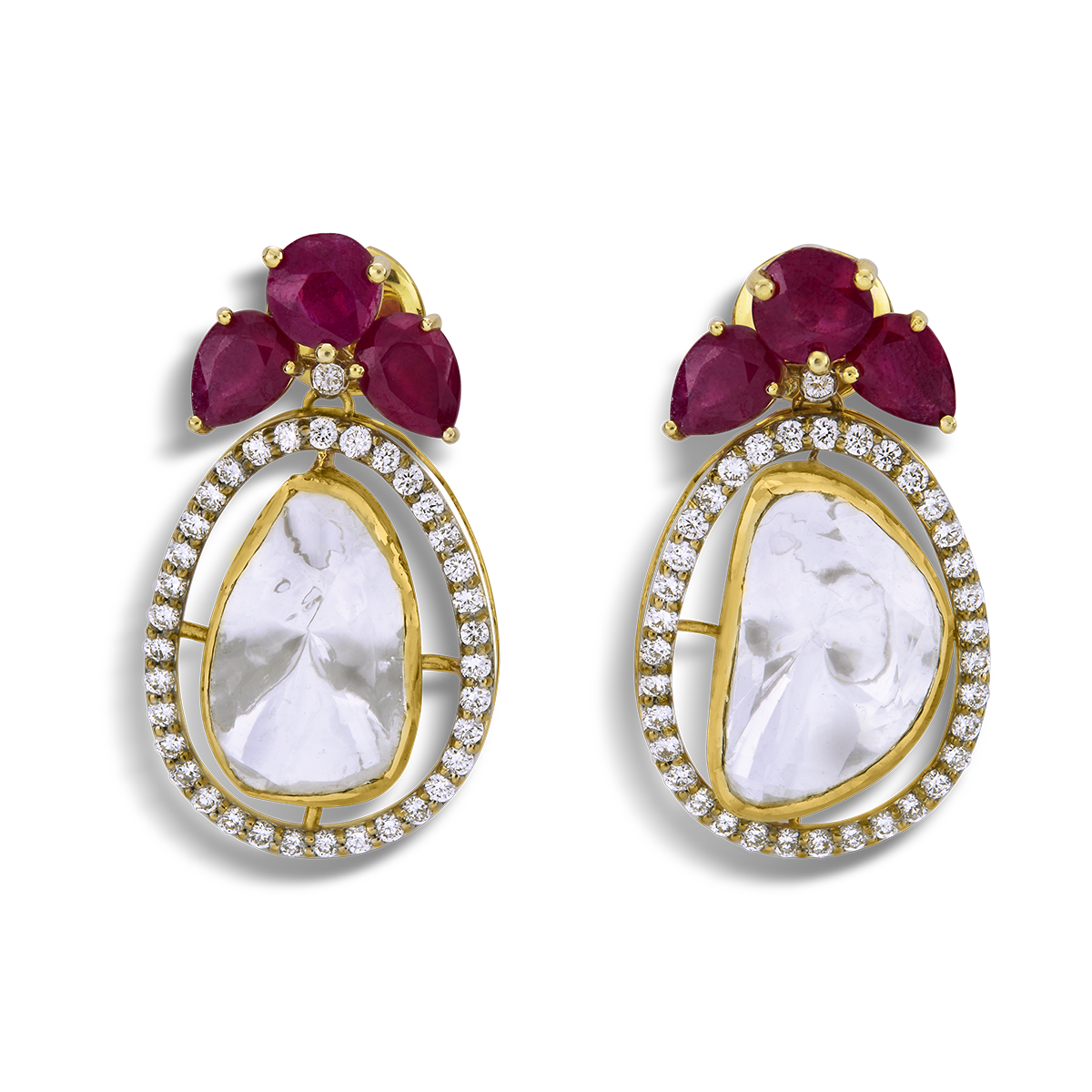 AUKERA SOVEREIGN SOUVENIR POLKI EARRINGS