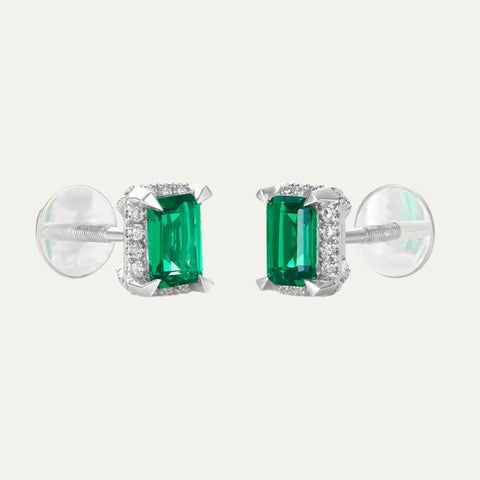 Aukera Lab Grown Diamonds-Regal Radiance Earrings