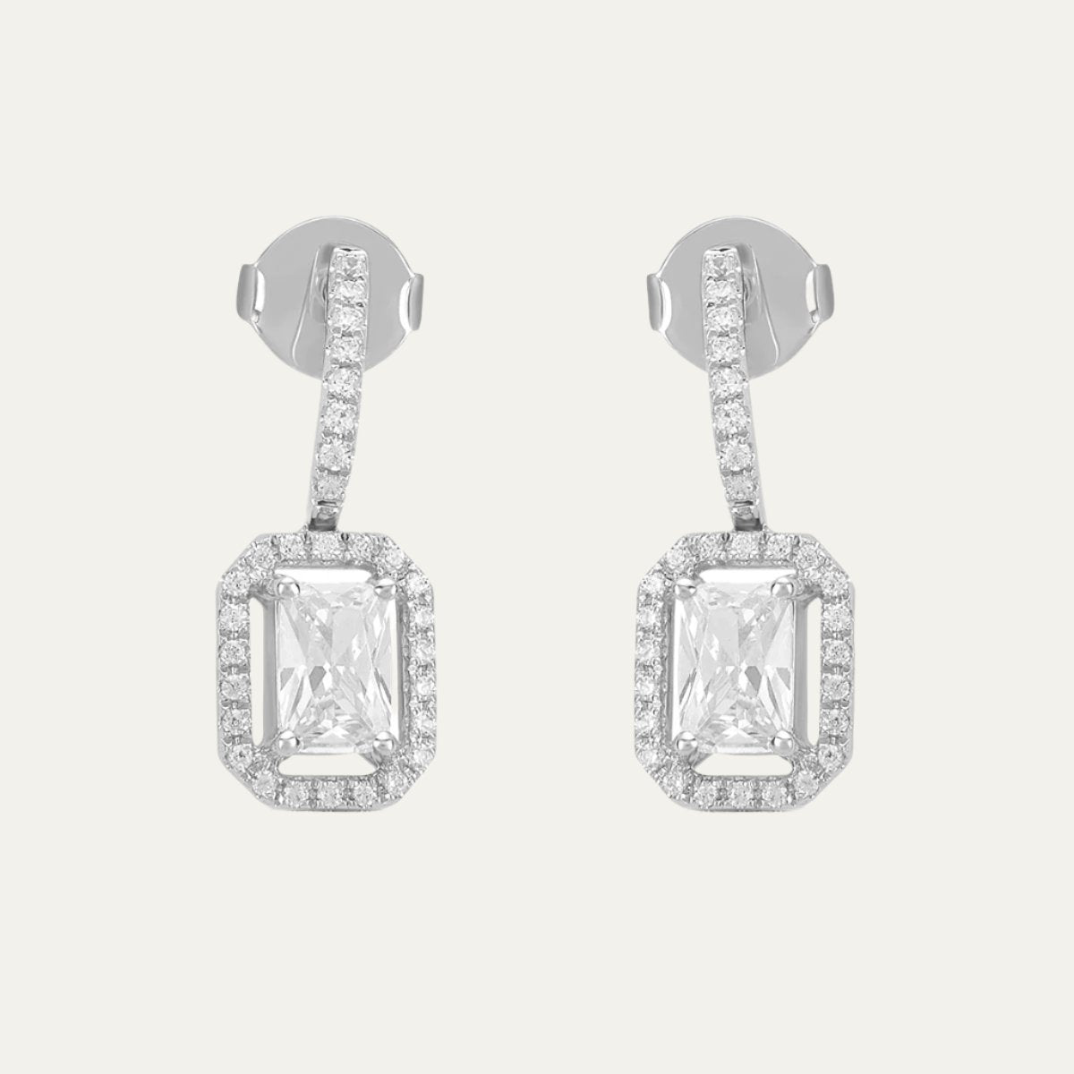 Aukera Emerald Halo Radiance Earrings
