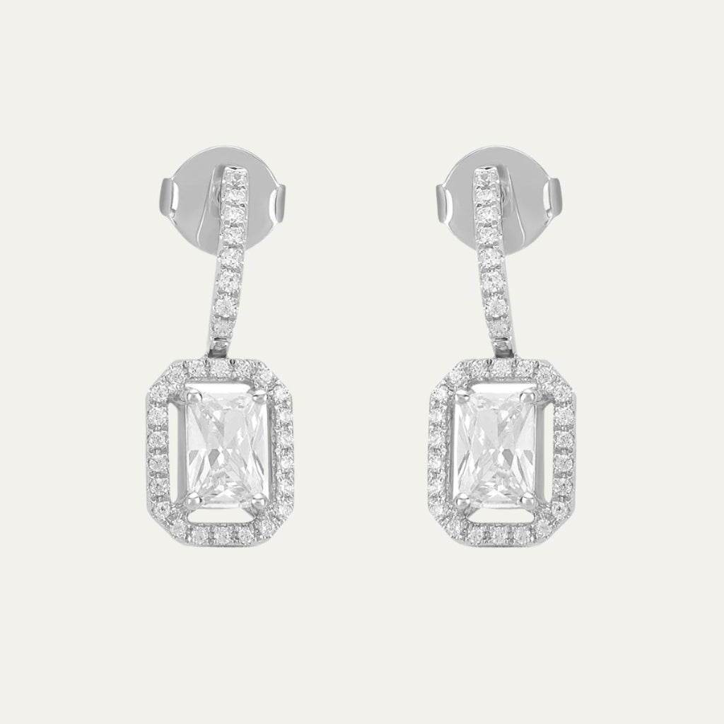 Aukera Emerald Halo Radiance Earrings