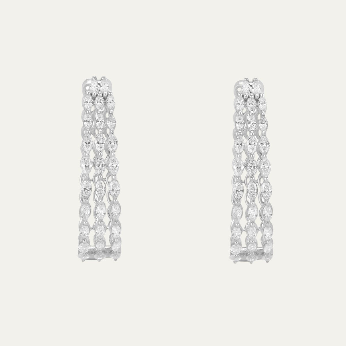 Aukera Lab Grown Diamonds - Marquise Eternity Hoops