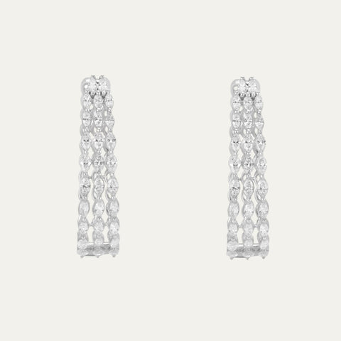 Aukera Lab Grown Diamonds - Marquise Eternity Hoops