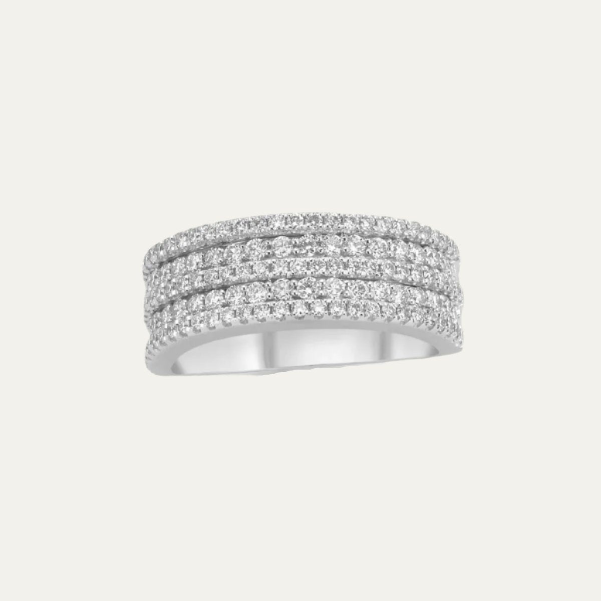 Aukera Lab Grown Diamonds-Pure Brilliance - Triple Row Eternity Band