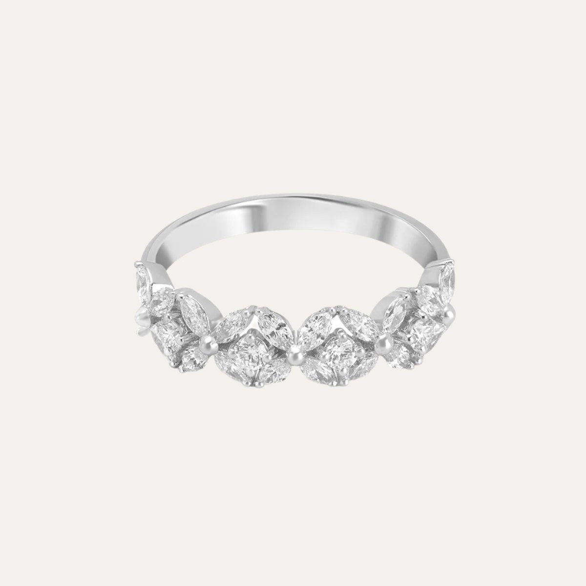 Aukera-Timeless Floral Treasures Diamond Eternity Band