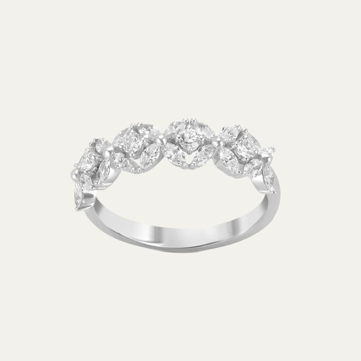 Aukera-Timeless Floral Treasures Diamond Eternity Band