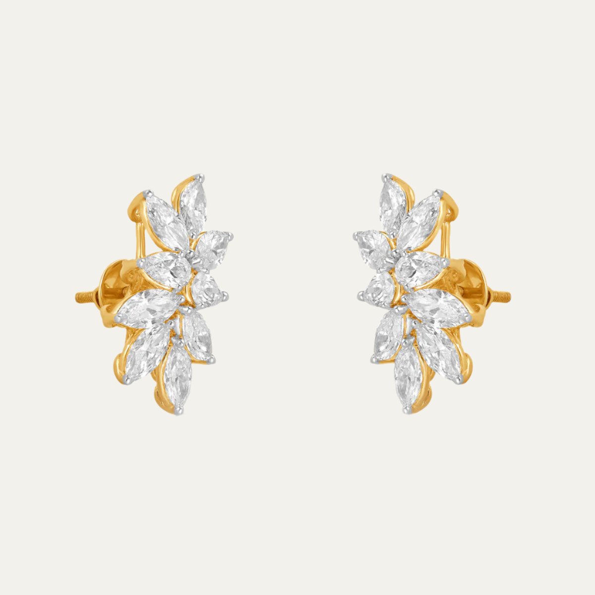 White Gold Ear Climbers