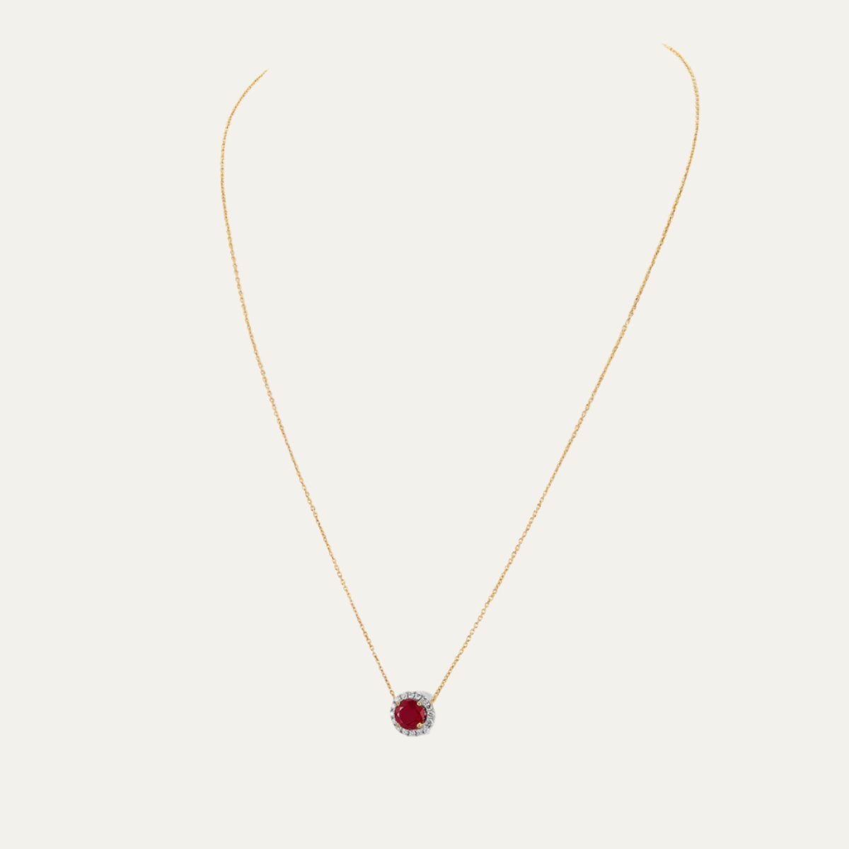 Aukera-Celestial Ruby Star Diamond Pendant