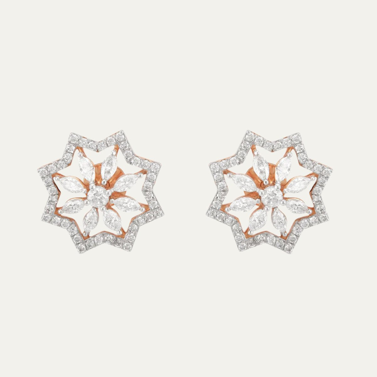 Aukera - Stellar Radiance - Star Pattern Stud Earrings