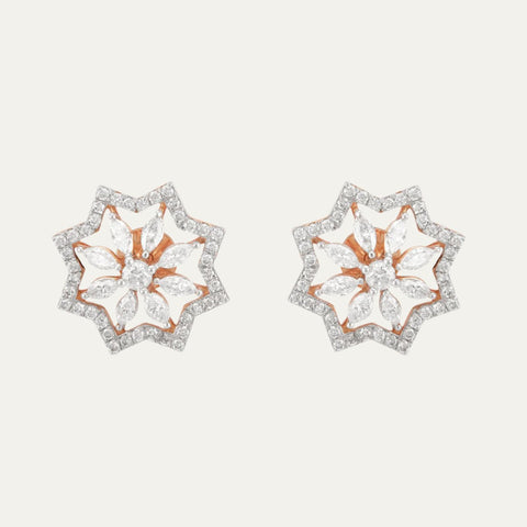 buy women lab grown diamonds aukera stellar radiance star pattern stud earrings