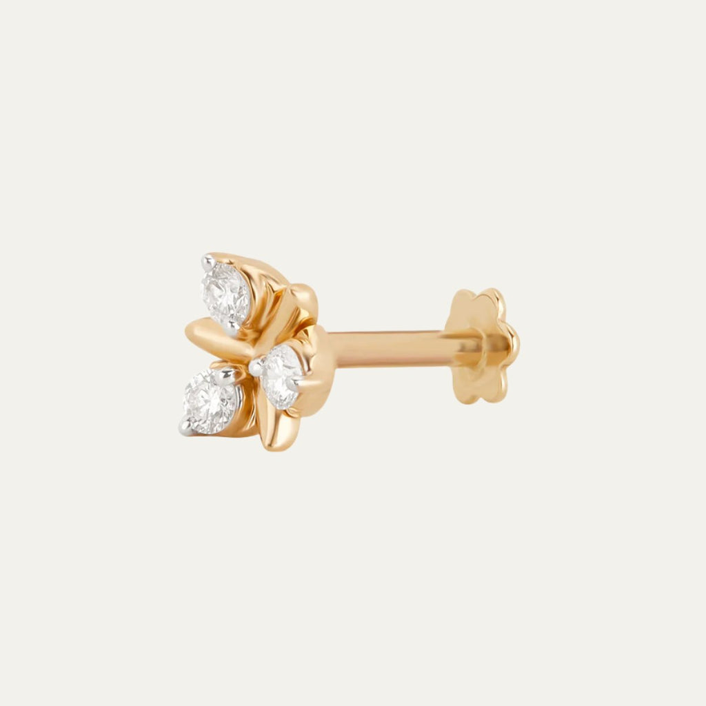 buy women lab grown diamonds aukera gilded bloom floral wired nosepin