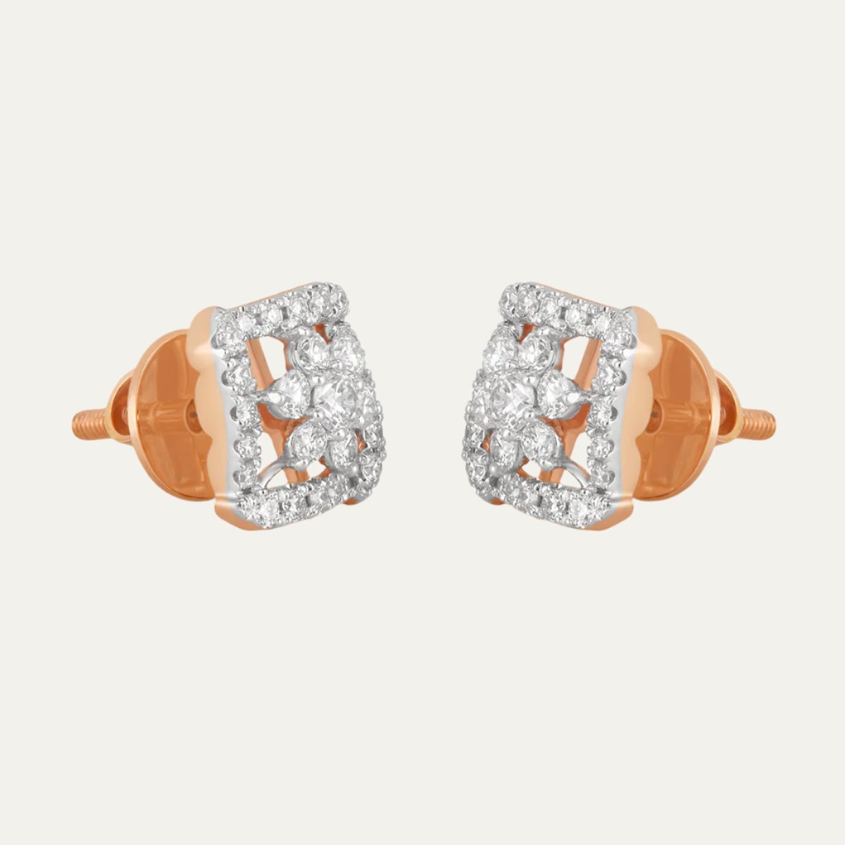 Aukera - Rosy Radiance - Nakshatra Rhombus Ear Studs