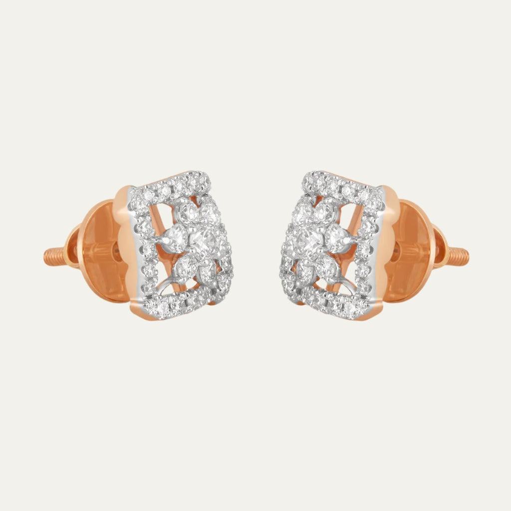 buy women lab grown diamonds aukera rosy radiance nakshatra rhombus ear studs