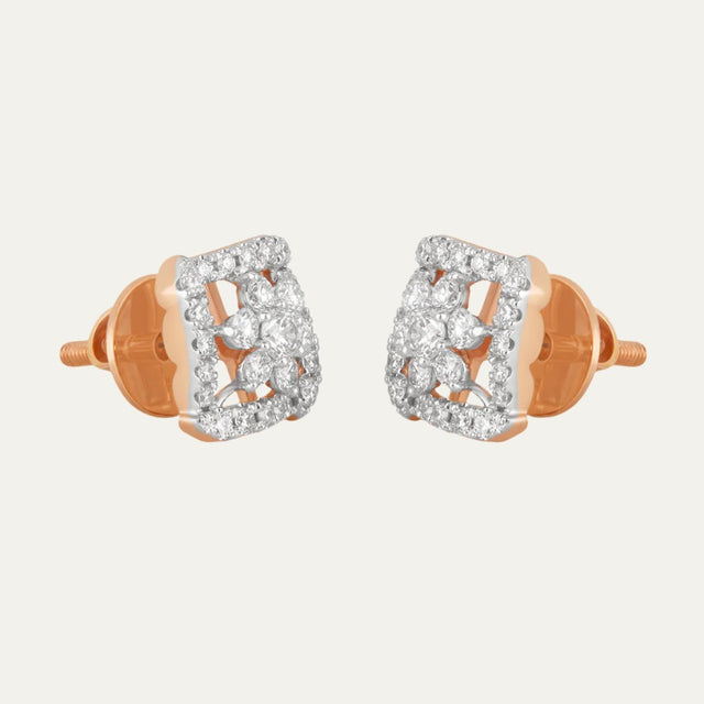 buy women lab grown diamonds aukera rosy radiance nakshatra rhombus ear studs